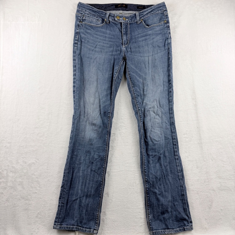 Seven7 Jeans Straight Leg Medium Wash Denim Size 14